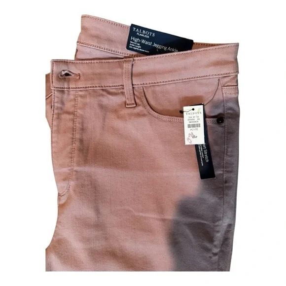 Talbots Flawless high waist slimming tan Jeans 16P NWT - Picture 4 of 7